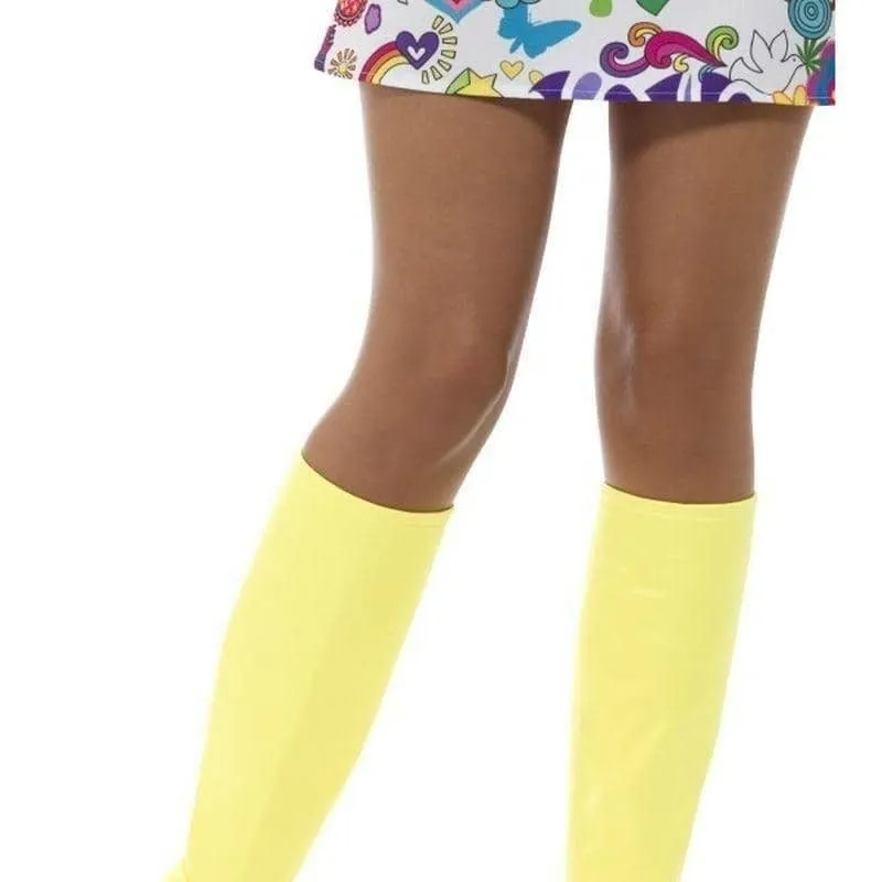 1960s Gogo Boot Covers Adult Yellow