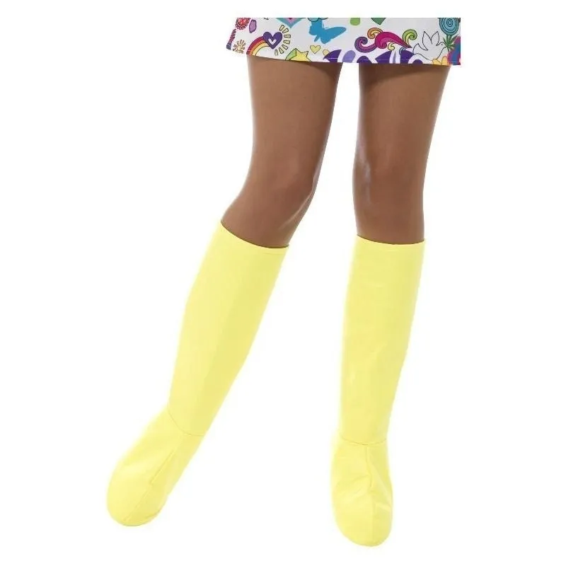 1960s Gogo Boot Covers Adult Yellow