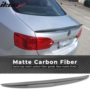 2011-2018 Volkswagen Jetta Mk6 4Dr P Style Carbon Fiber Trunk Spoiler