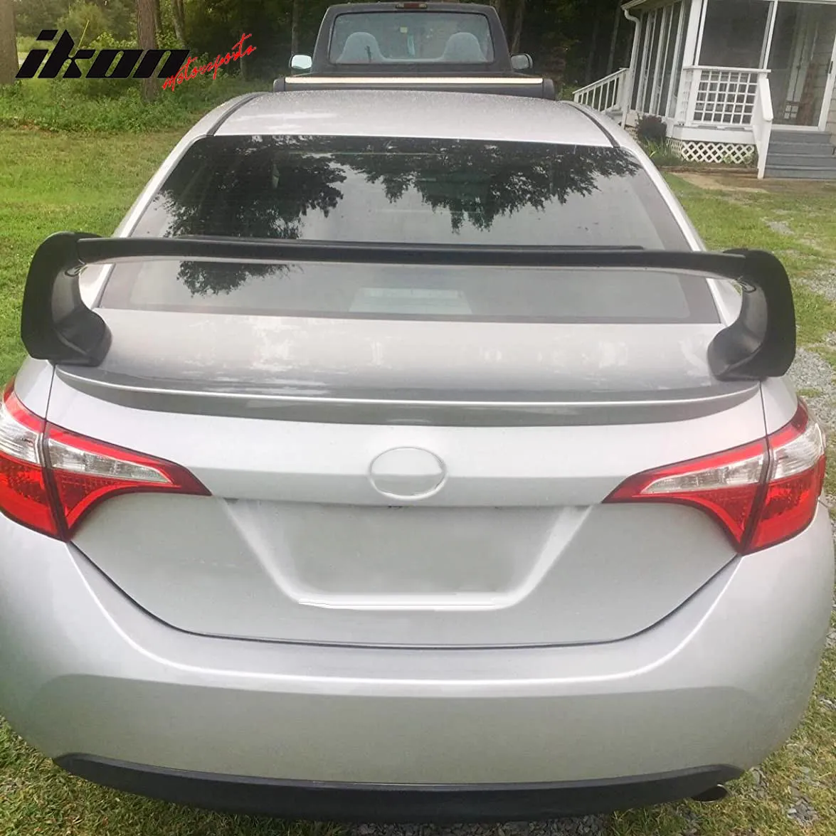 2014-2021 Toyota Corolla E170 Sedan Matte Black Rear Spoiler Wing ABS