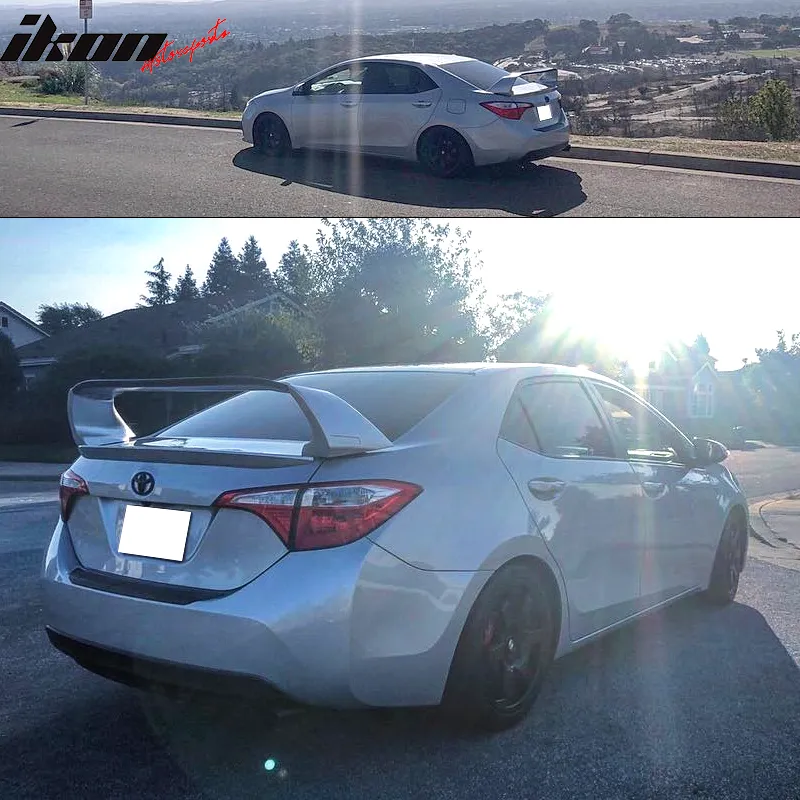 2014-2021 Toyota Corolla E170 Sedan Matte Black Rear Spoiler Wing ABS