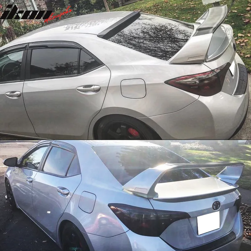 2014-2021 Toyota Corolla E170 Sedan Matte Black Rear Spoiler Wing ABS