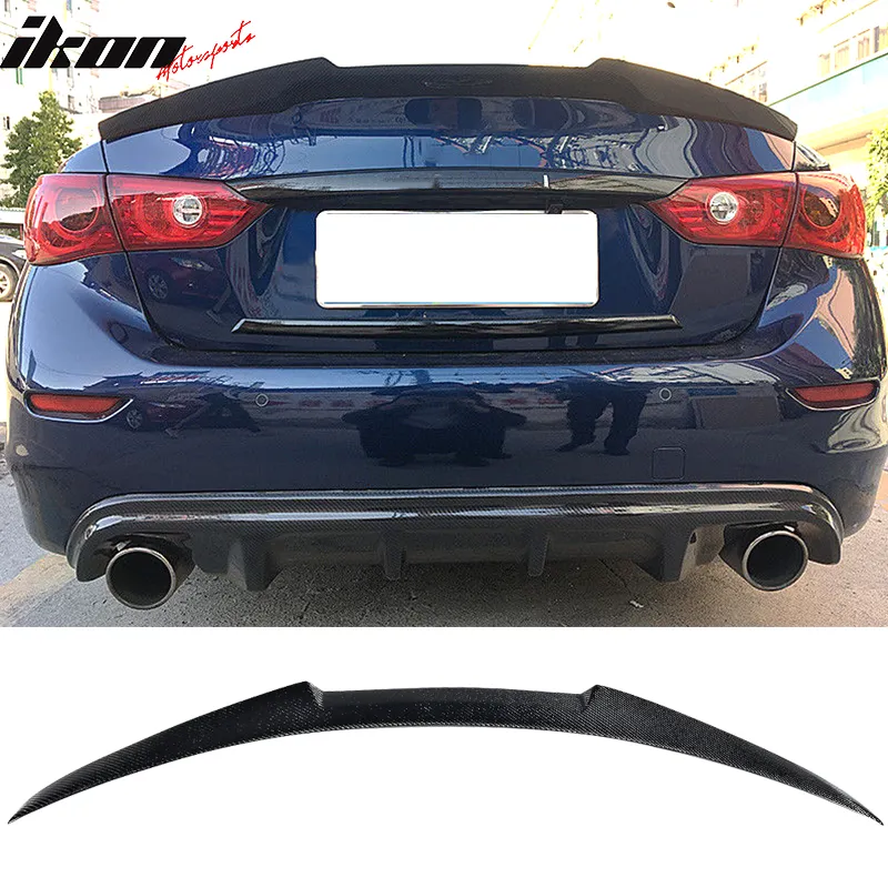 2014-2024 Infiniti Q50 M4 Style Rear Trunk Spoiler Wing Carbon Fiber