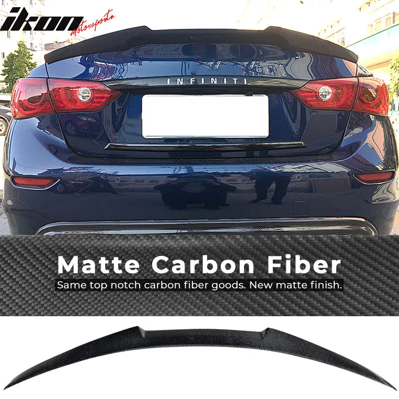 2014-2024 Infiniti Q50 M4 Style Rear Trunk Spoiler Wing Carbon Fiber