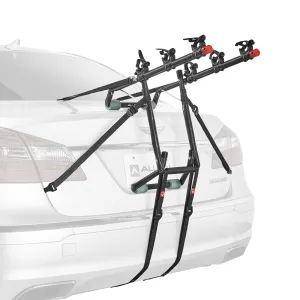 3-Bicycle Ultra Compact Sedan Trunk Mounted Bike Rack Carrier w/ Secure Tie-Downs