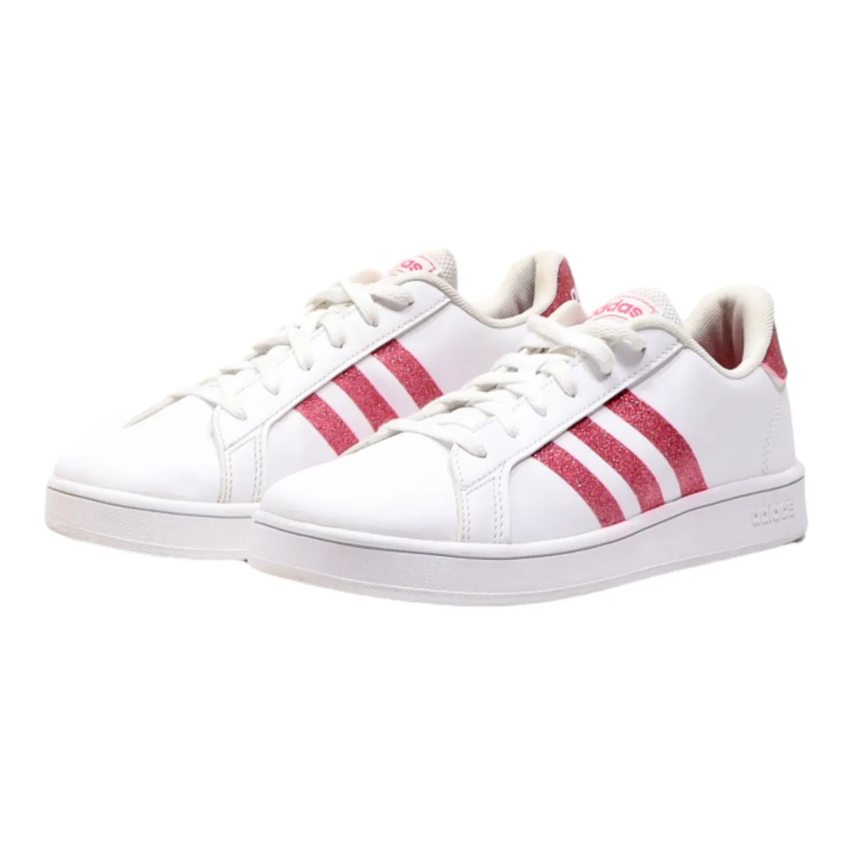 ADIDAS Grand Court Sneaker Trainers White Leather Girls UK 4.5