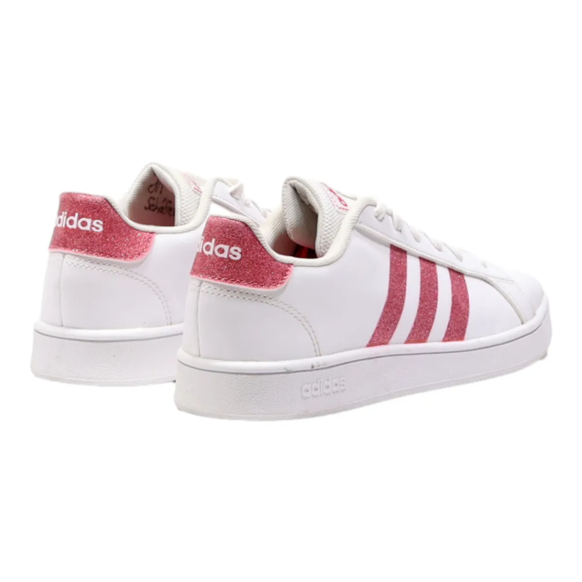 ADIDAS Grand Court Sneaker Trainers White Leather Girls UK 4.5