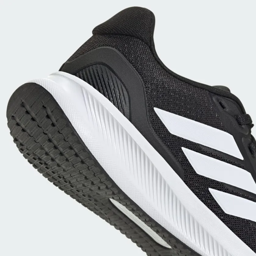 ADIDAS KID'S RUNFALCON 5 BLACK/WHITE RUNNING SHOES