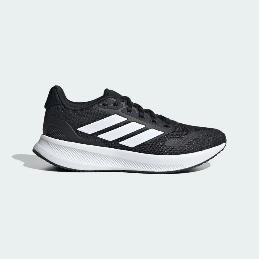 ADIDAS KID'S RUNFALCON 5 BLACK/WHITE RUNNING SHOES