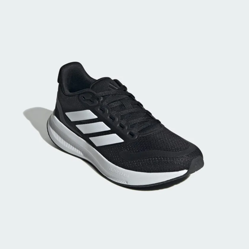 ADIDAS KID'S RUNFALCON 5 BLACK/WHITE RUNNING SHOES