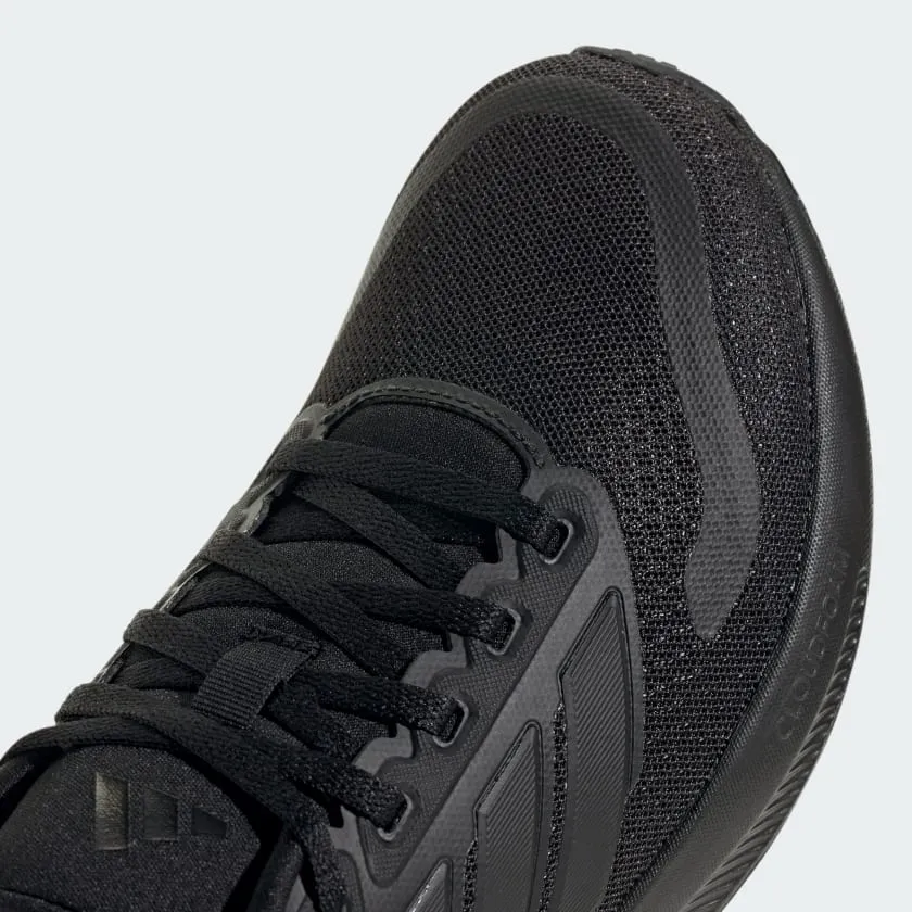 ADIDAS KID'S RUNFALCON 5 TRIPLE BLACK RUNNING SHOES