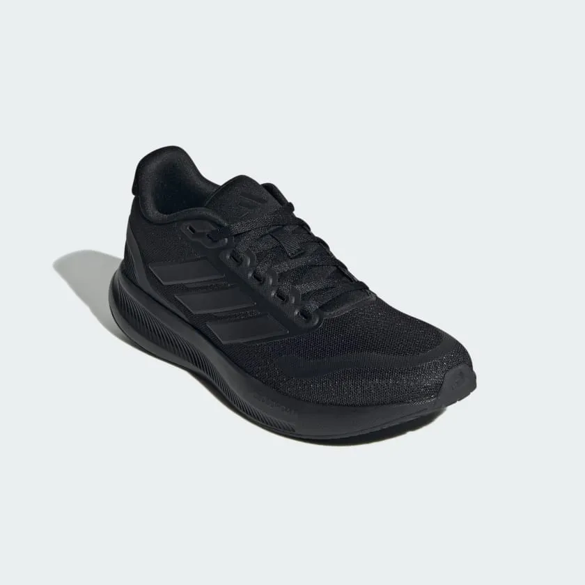 ADIDAS KID'S RUNFALCON 5 TRIPLE BLACK RUNNING SHOES