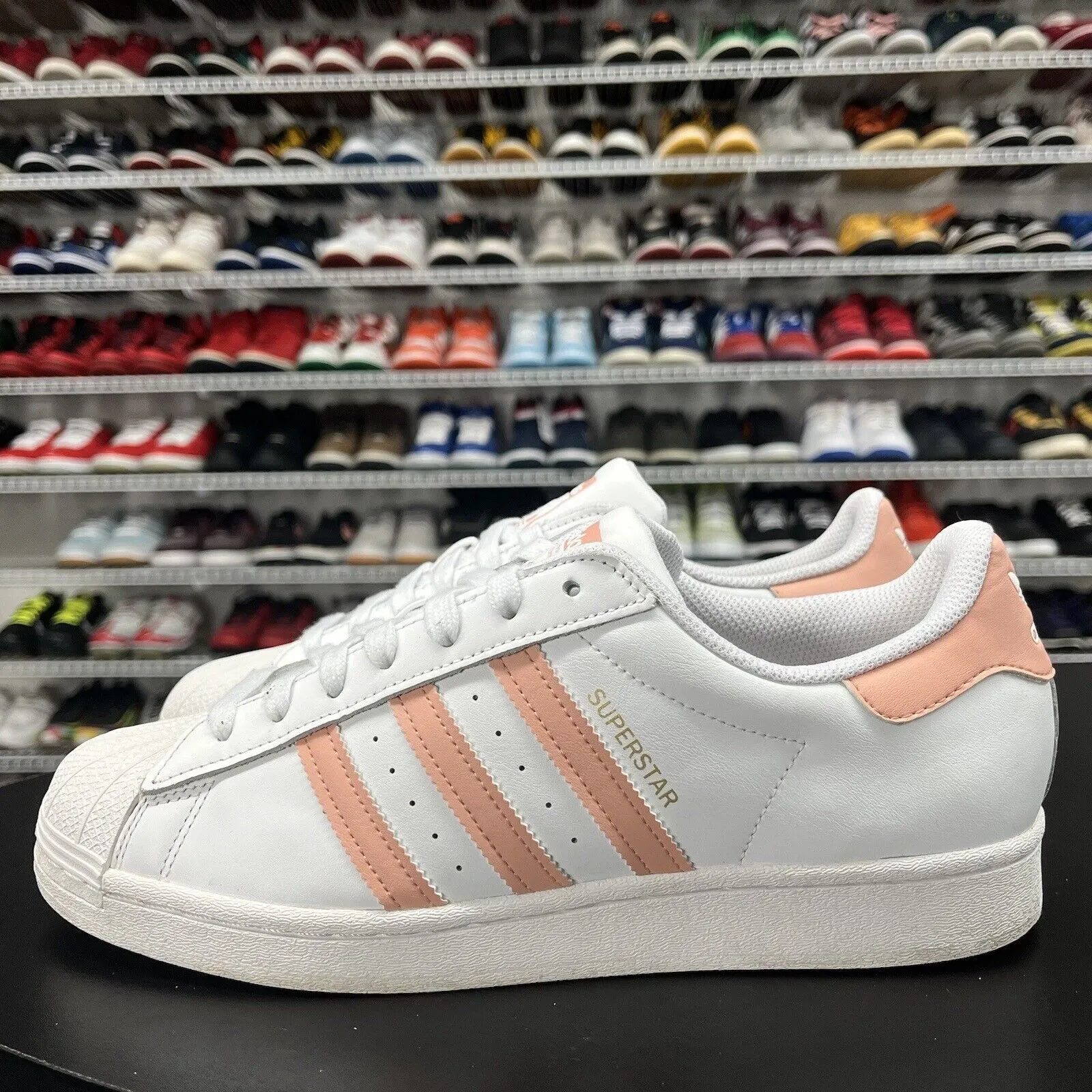 Adidas Originals Superstar Shoes Cloud White-Ambient Blush H00162 Men's Size 9.5