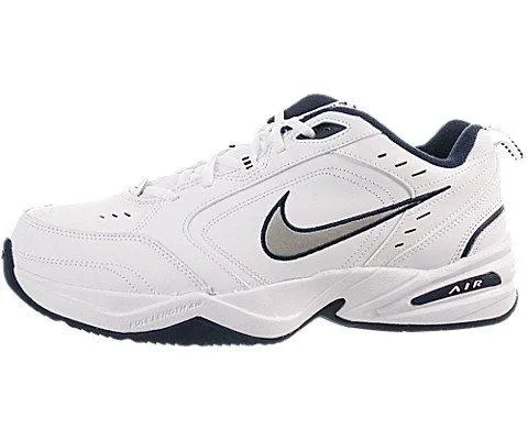 Air Monarch IV 4E Running Shoes 12 White Metc Silvermidnight Navy