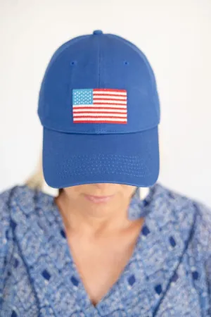 American Flag Needlepoint Hat