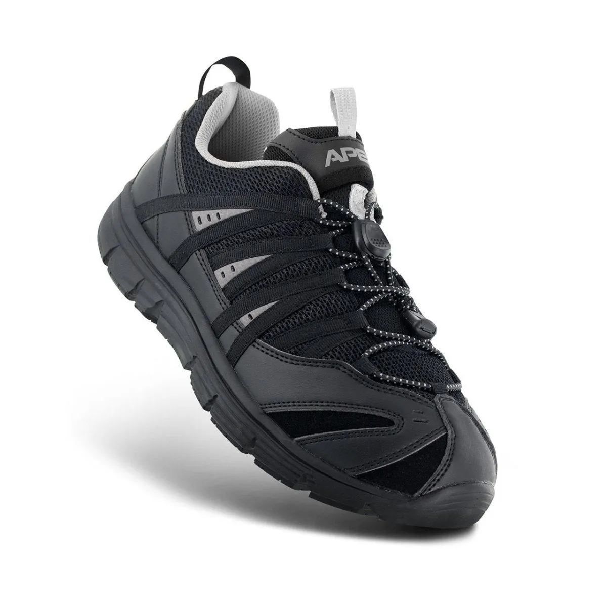 Apex A5000m Bungee Lace Athletic Men's Active Shoe In Black