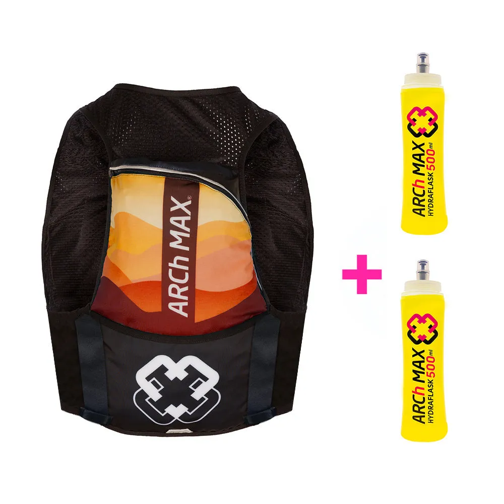 ARCh MAX Hydration Vest 12L Unisex Orange   2 Hydraflask 500ml