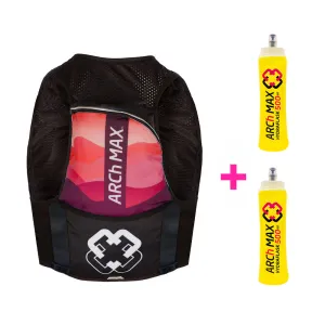 ARCh MAX Hydration Vest 12L Unisex Red   2 Hydraflask 500ml