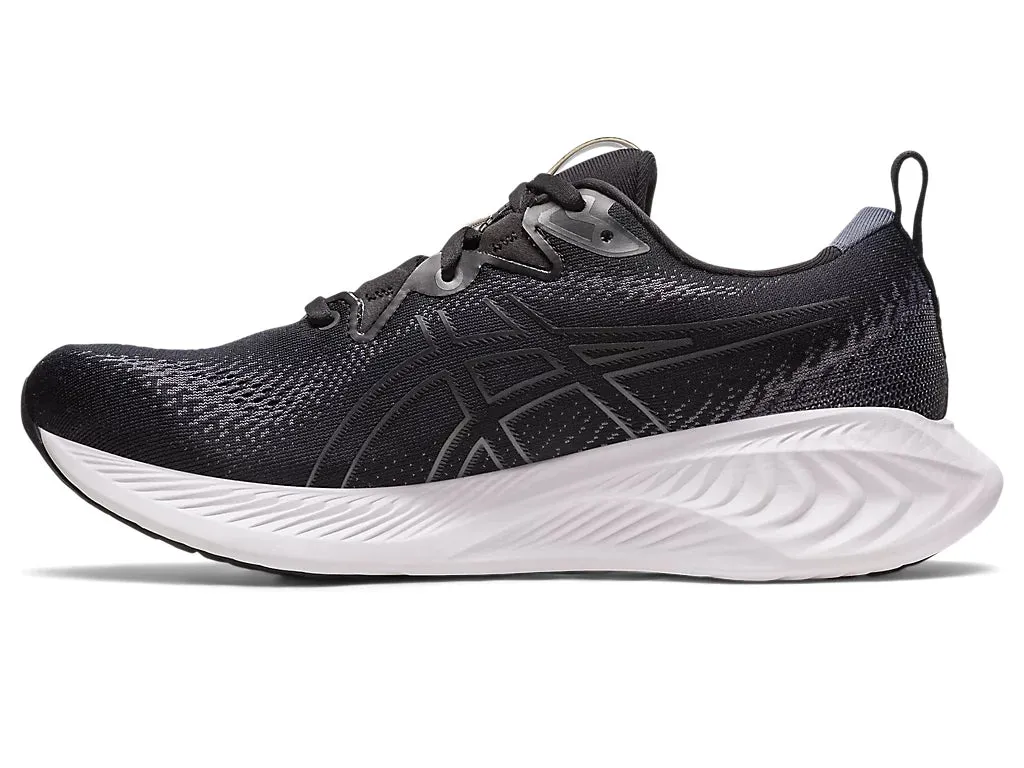 Asics Mens Gel Cumulus 25 Wide- Black/Carrier Grey (1011B620-002)