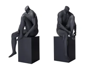 Athletic Headless Male Sitting Mannequin MM-NI5