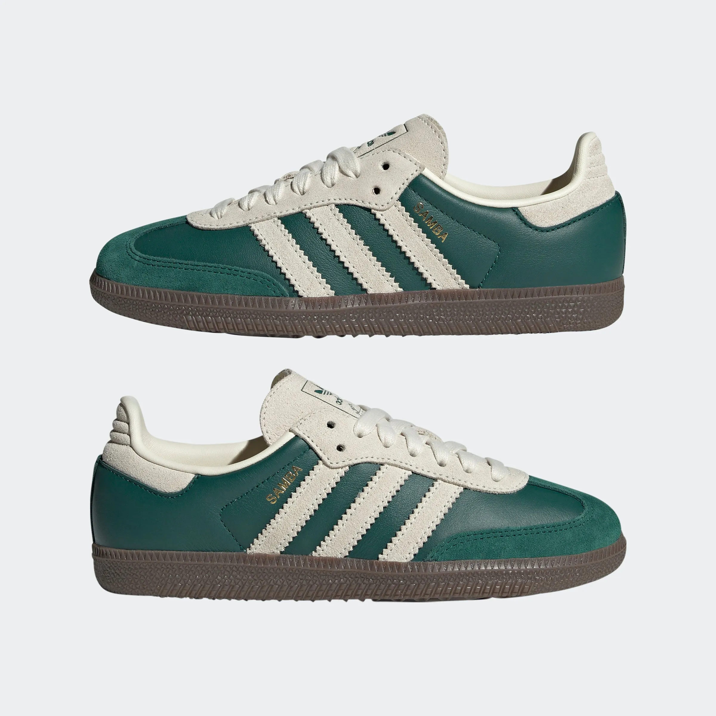 Big Kids adidas Originals Samba OG Shoes Collegiate Green