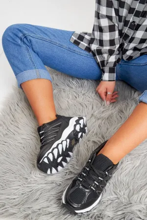 Black and White Chunky Trainers - Yasmine