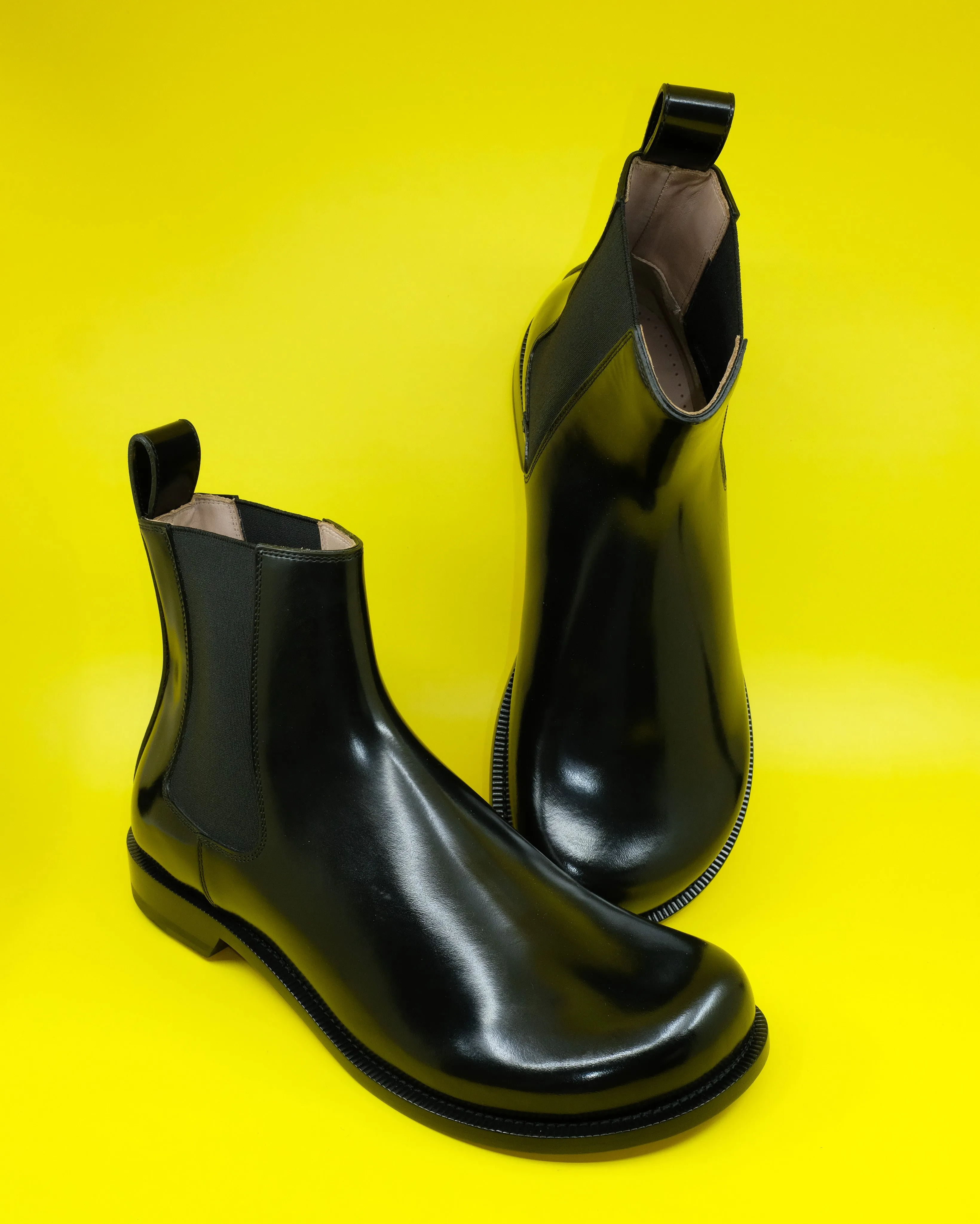 Black Brushed Calfskin Campo Chelsea Boot