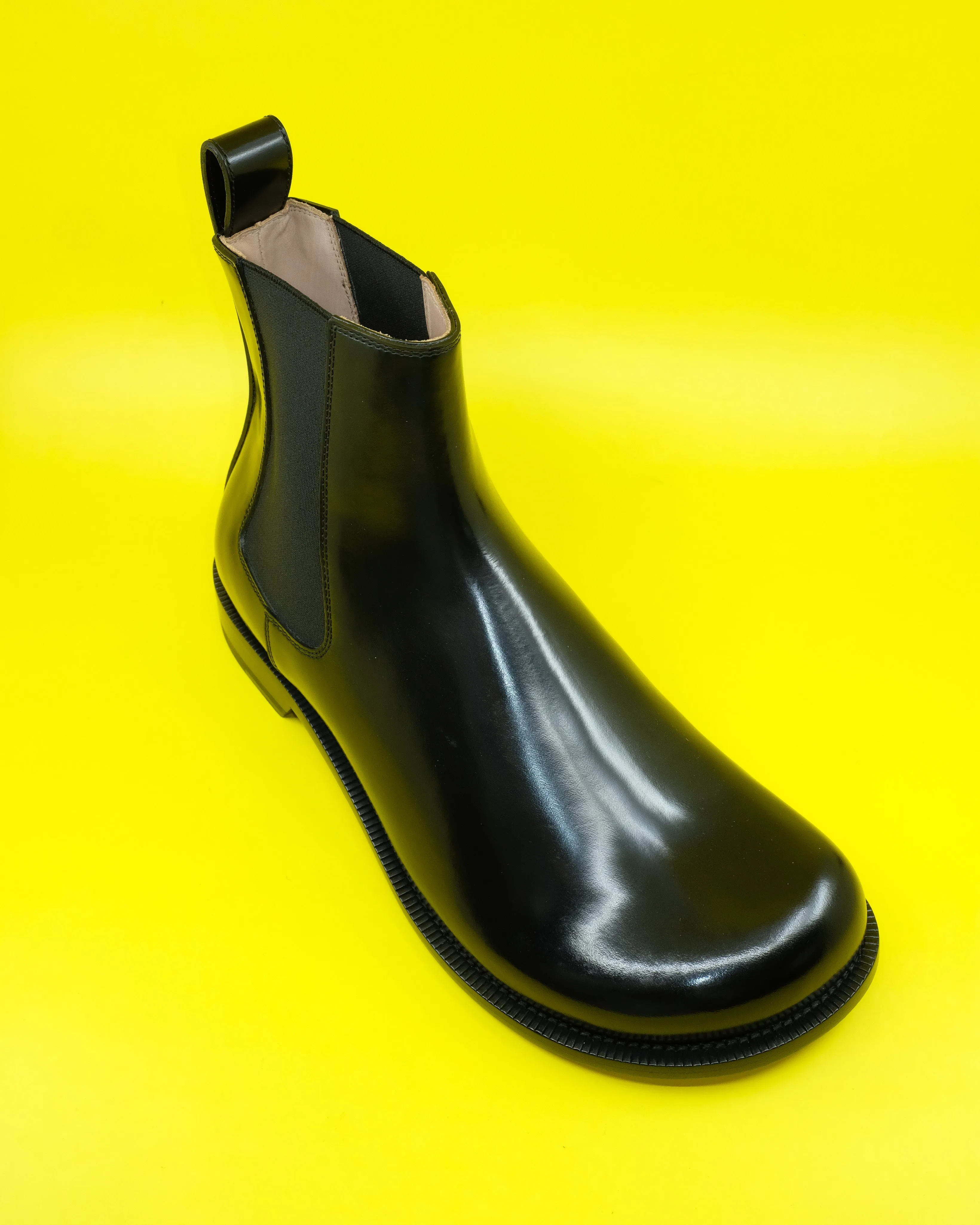 Black Brushed Calfskin Campo Chelsea Boot