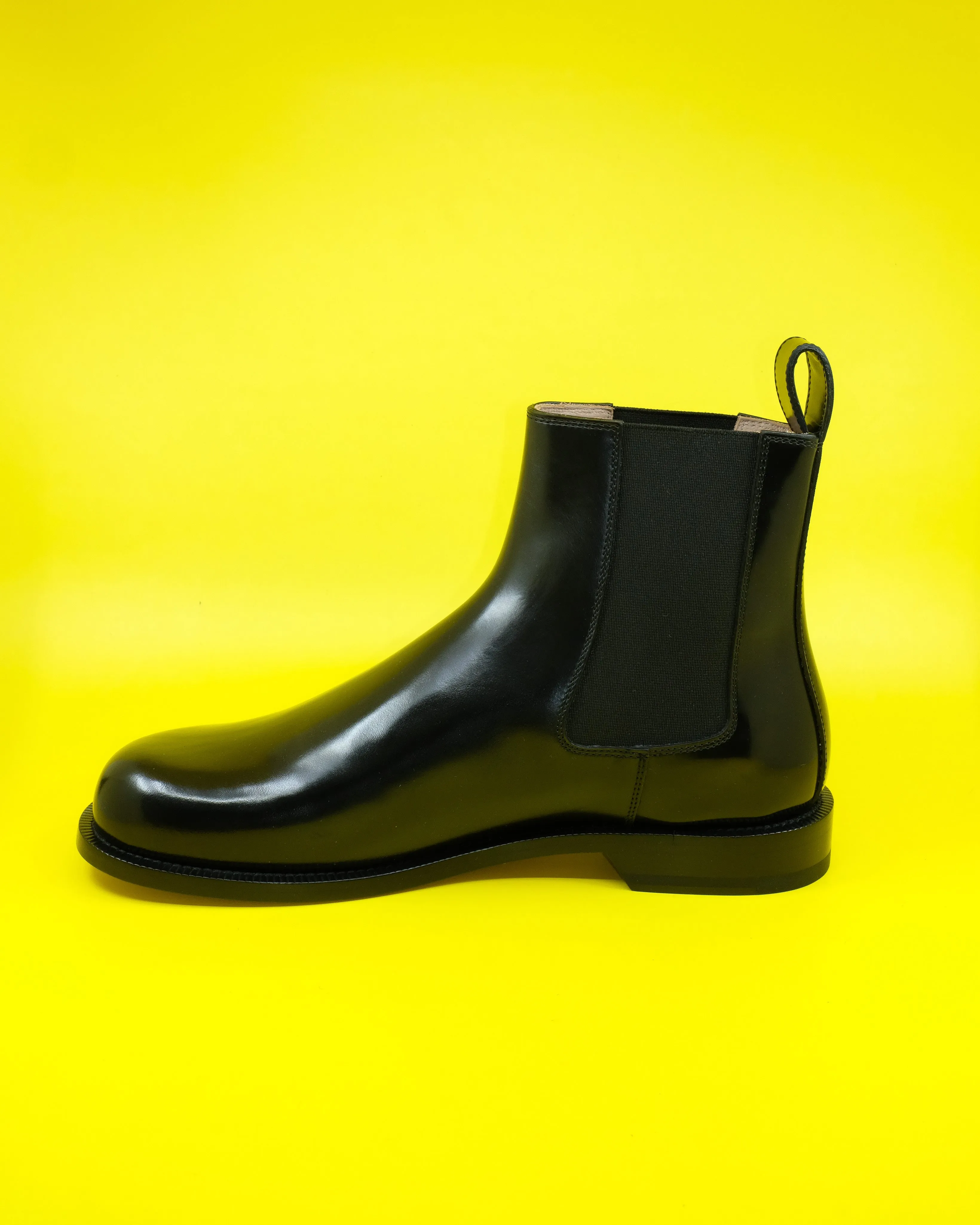 Black Brushed Calfskin Campo Chelsea Boot