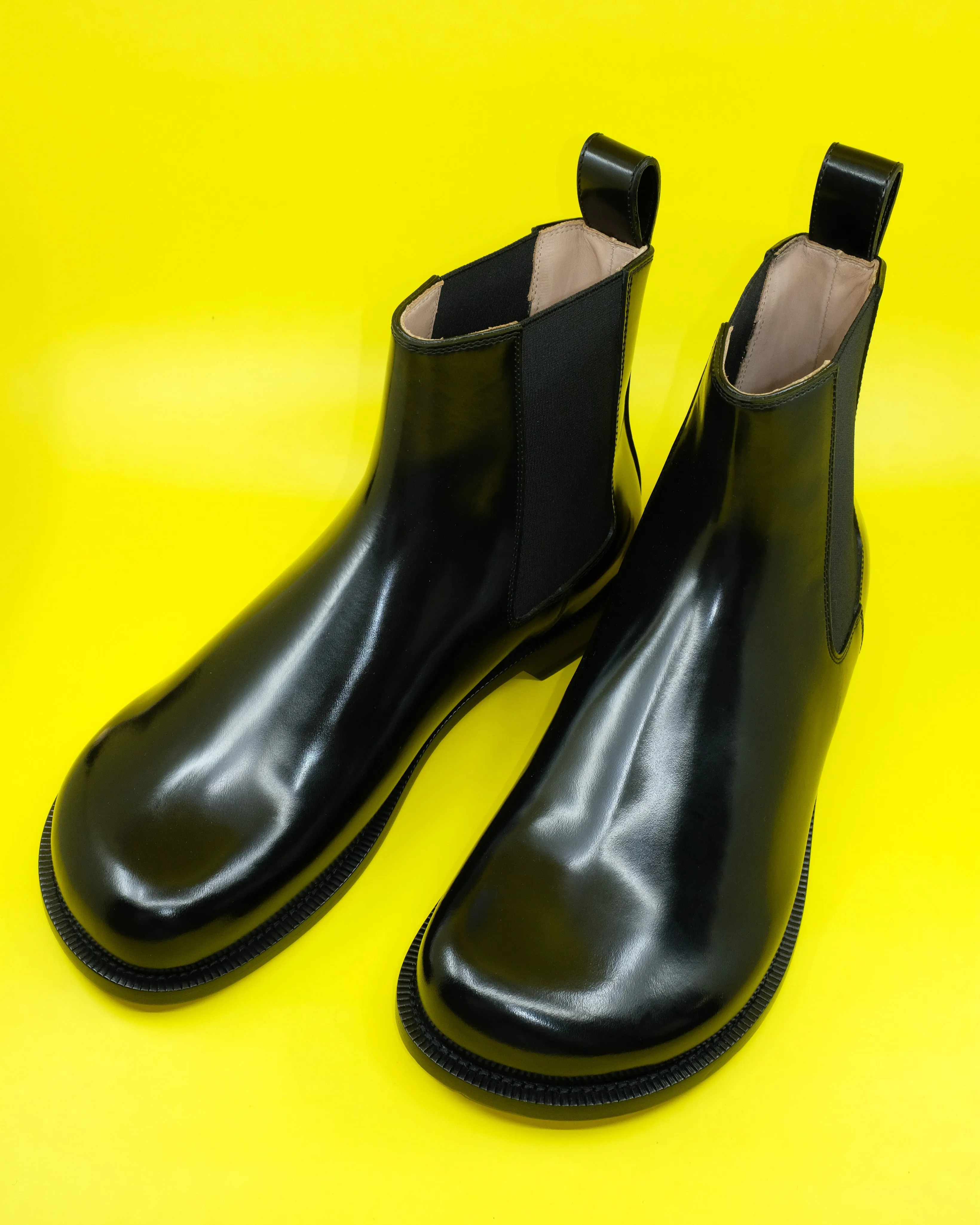 Black Brushed Calfskin Campo Chelsea Boot