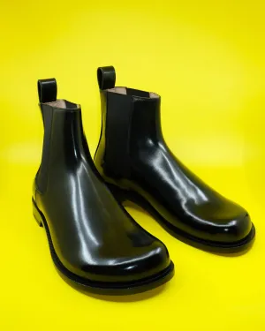 Black Brushed Calfskin Campo Chelsea Boot