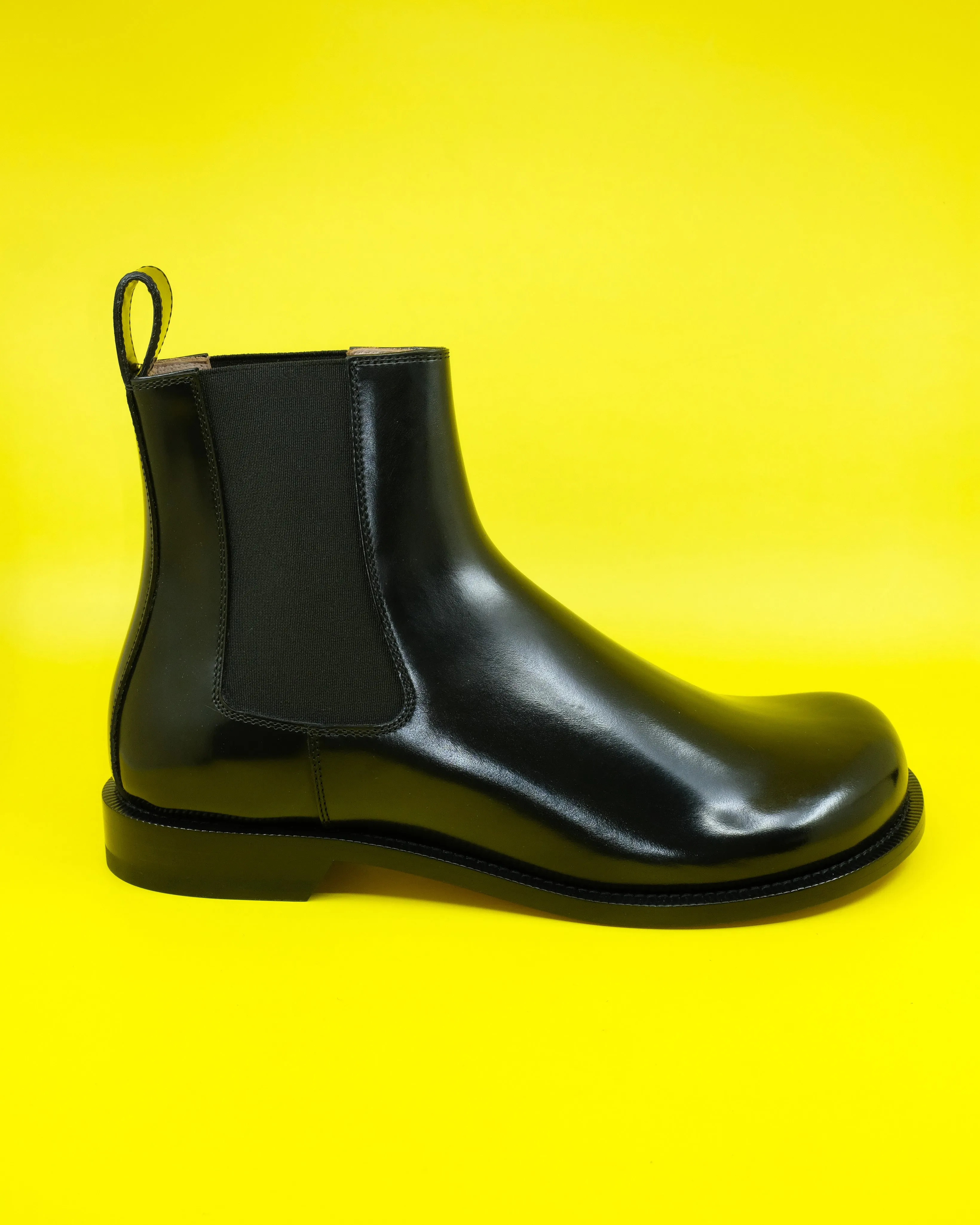 Black Brushed Calfskin Campo Chelsea Boot