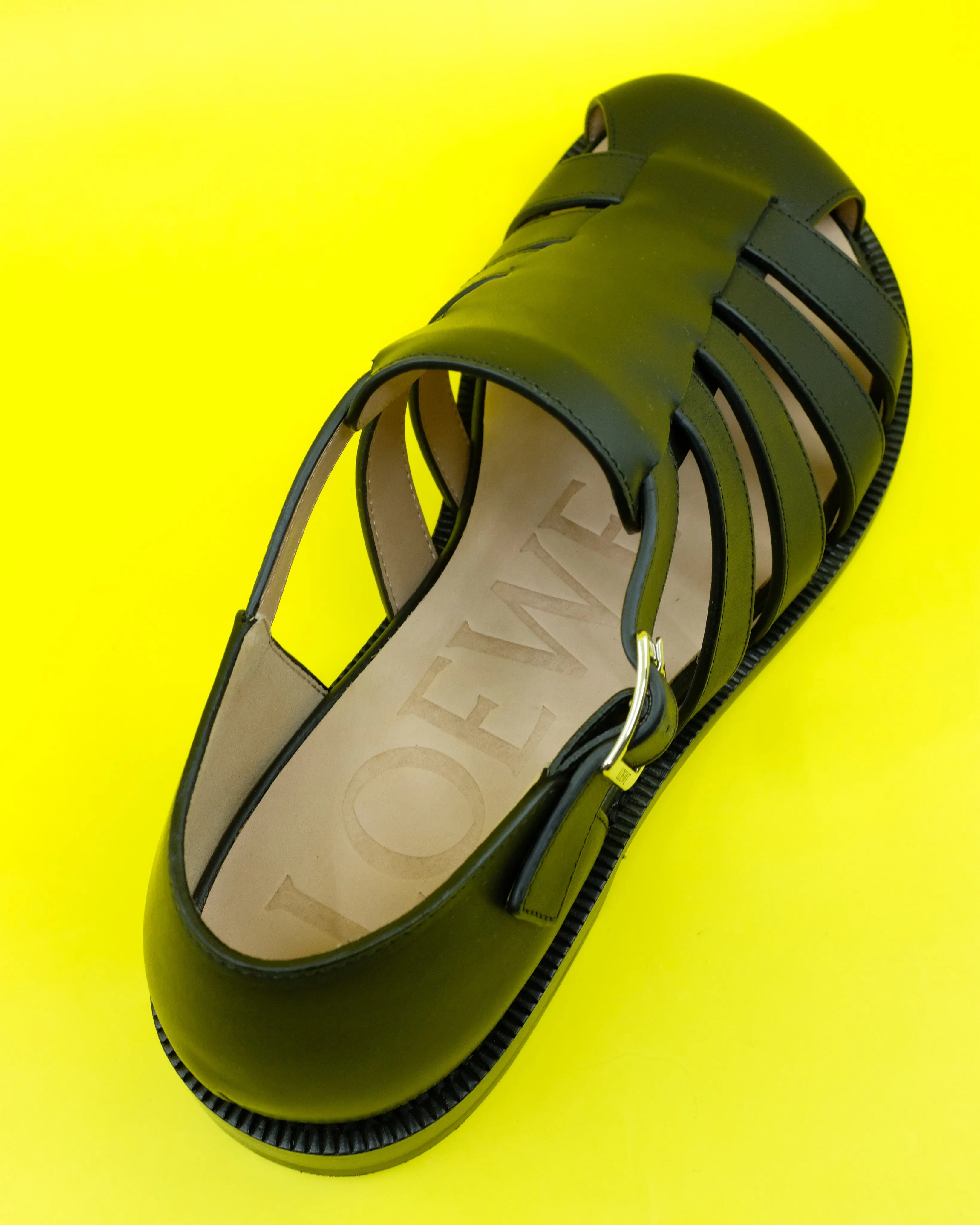 Black Calfskin Campo Sandal