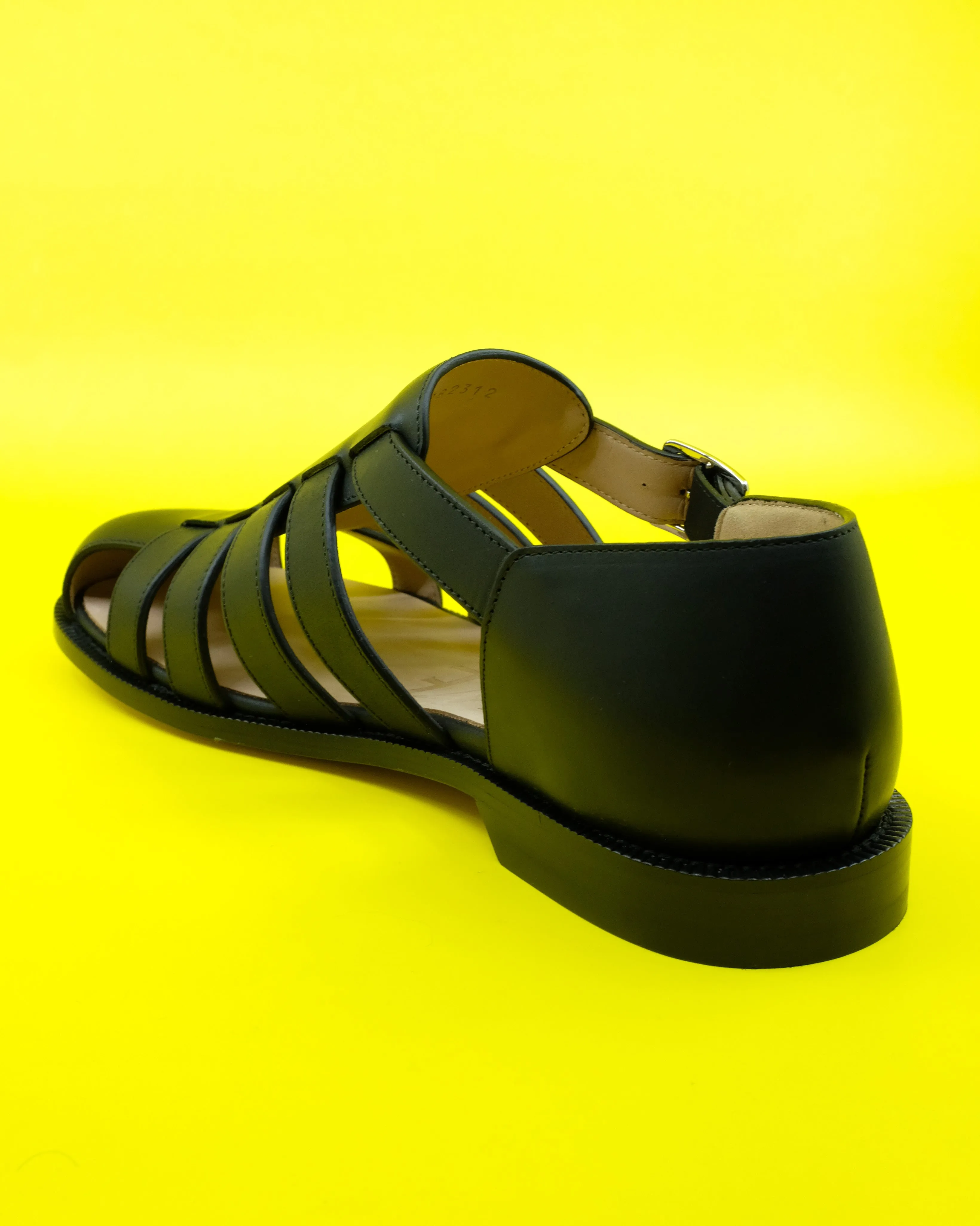 Black Calfskin Campo Sandal