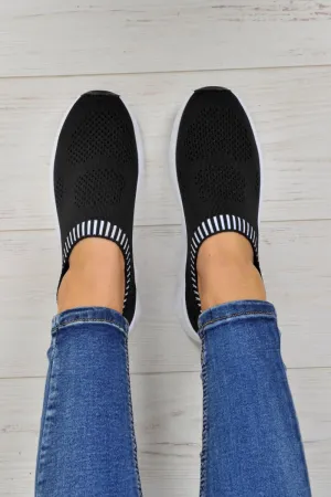 Black Runner Sock Trainers - Kannon