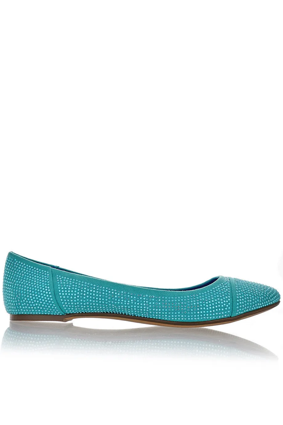 BLINK AUGUSTA Teal Studded Ballerinas