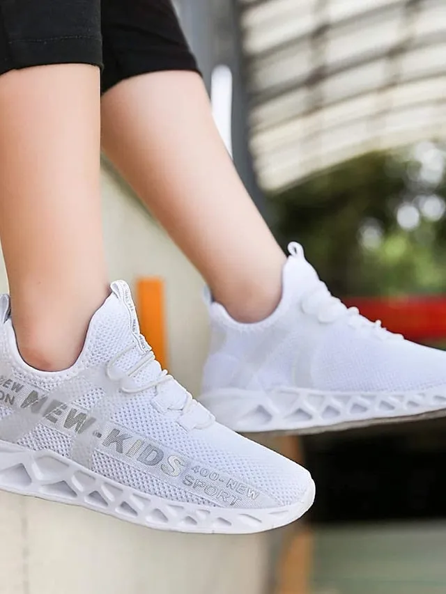 Boys Girls' Trainers Athletic Shoes Daily Sports & Outdoors Casual School Shoes Elastic Fabric Shock Absorption Breathability Non-slipping Big Kids(7years  ) Little Kids(4-7ys) School Casual Daily