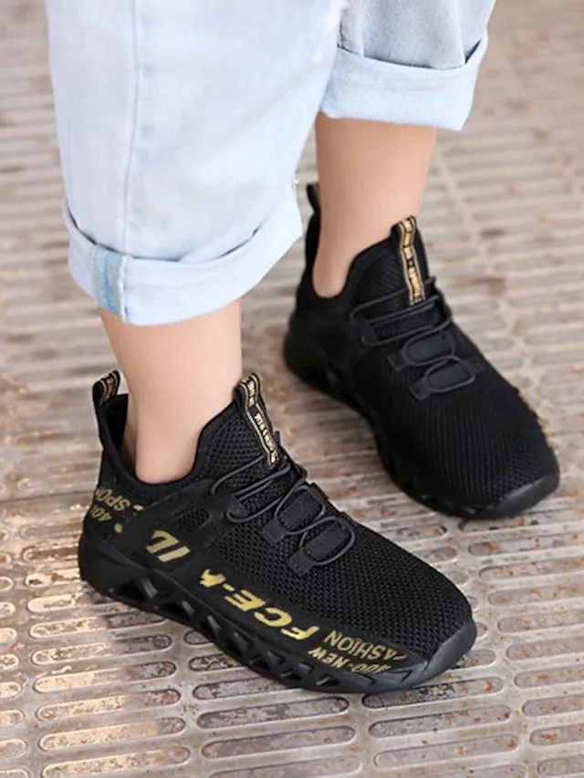 Boys Girls' Trainers Athletic Shoes Daily Sports & Outdoors Casual School Shoes Elastic Fabric Shock Absorption Breathability Non-slipping Big Kids(7years  ) Little Kids(4-7ys) School Casual Daily