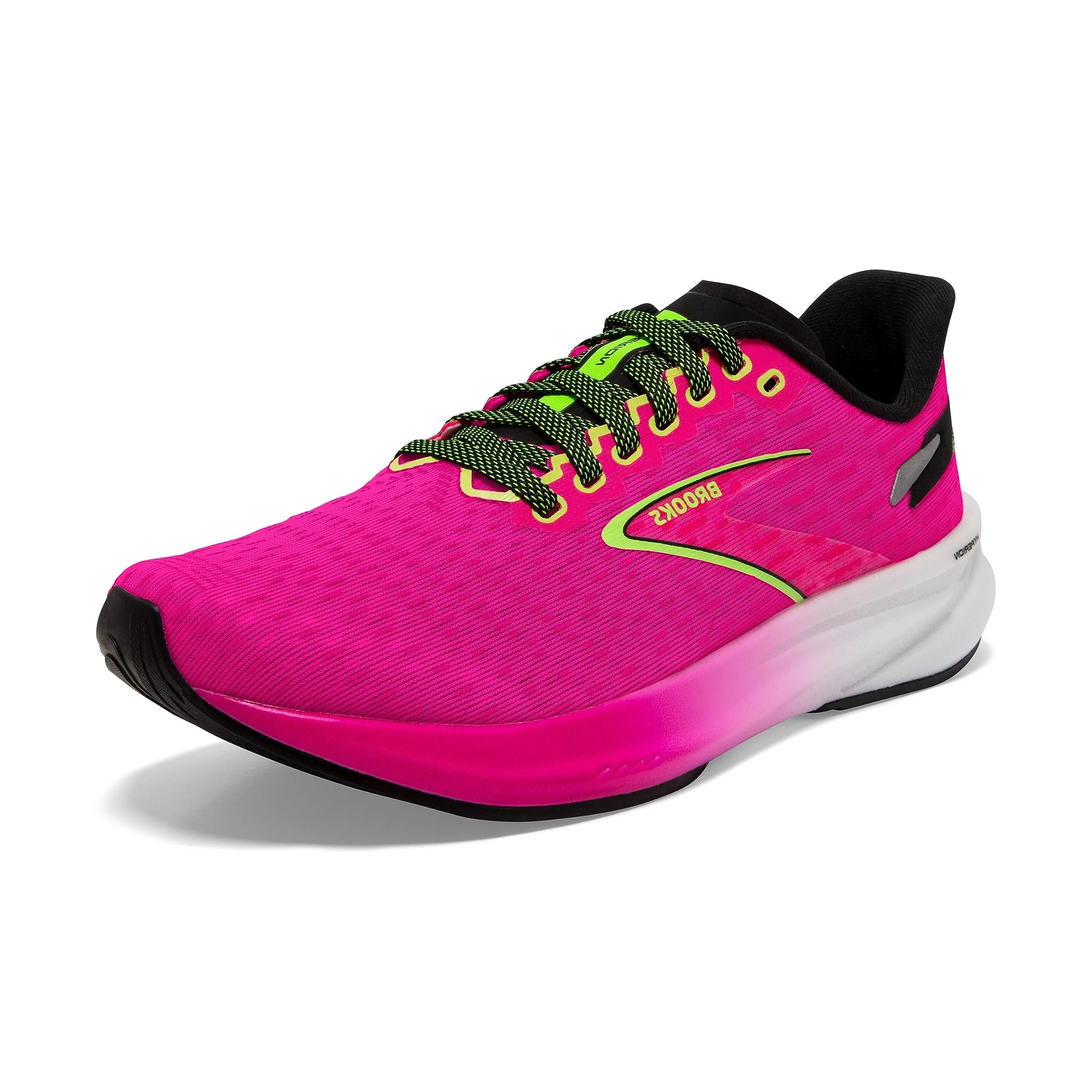 Brooks Women’s Hyperion Neutral Running Shoe - Pink Glo/Green/Black - 6.5 Medium