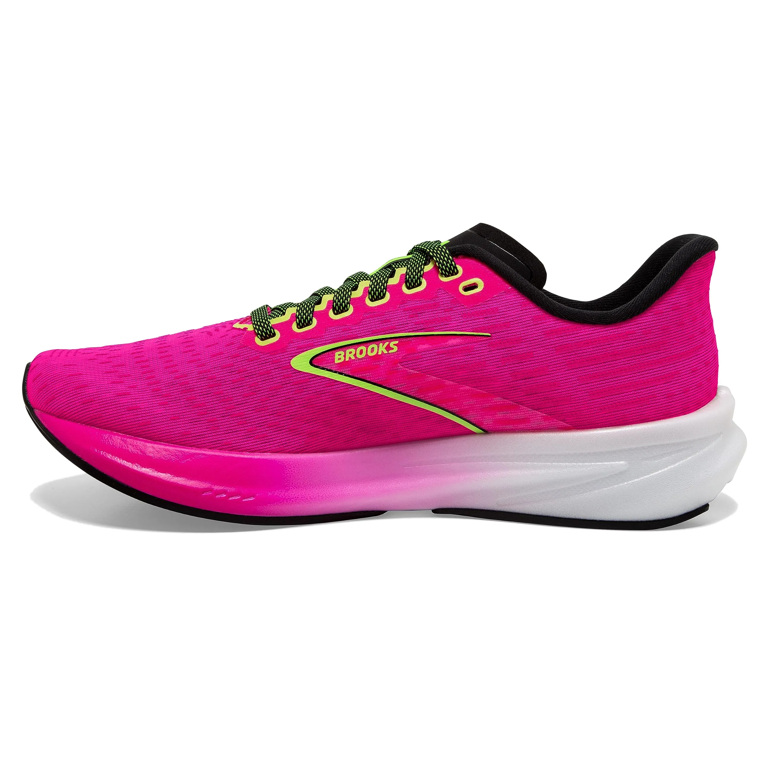 Brooks Women’s Hyperion Neutral Running Shoe - Pink Glo/Green/Black - 6.5 Medium