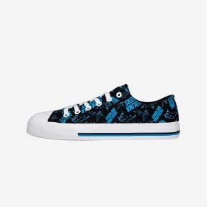 Carolina Panthers Womens Low Top Repeat Print Canvas Shoe