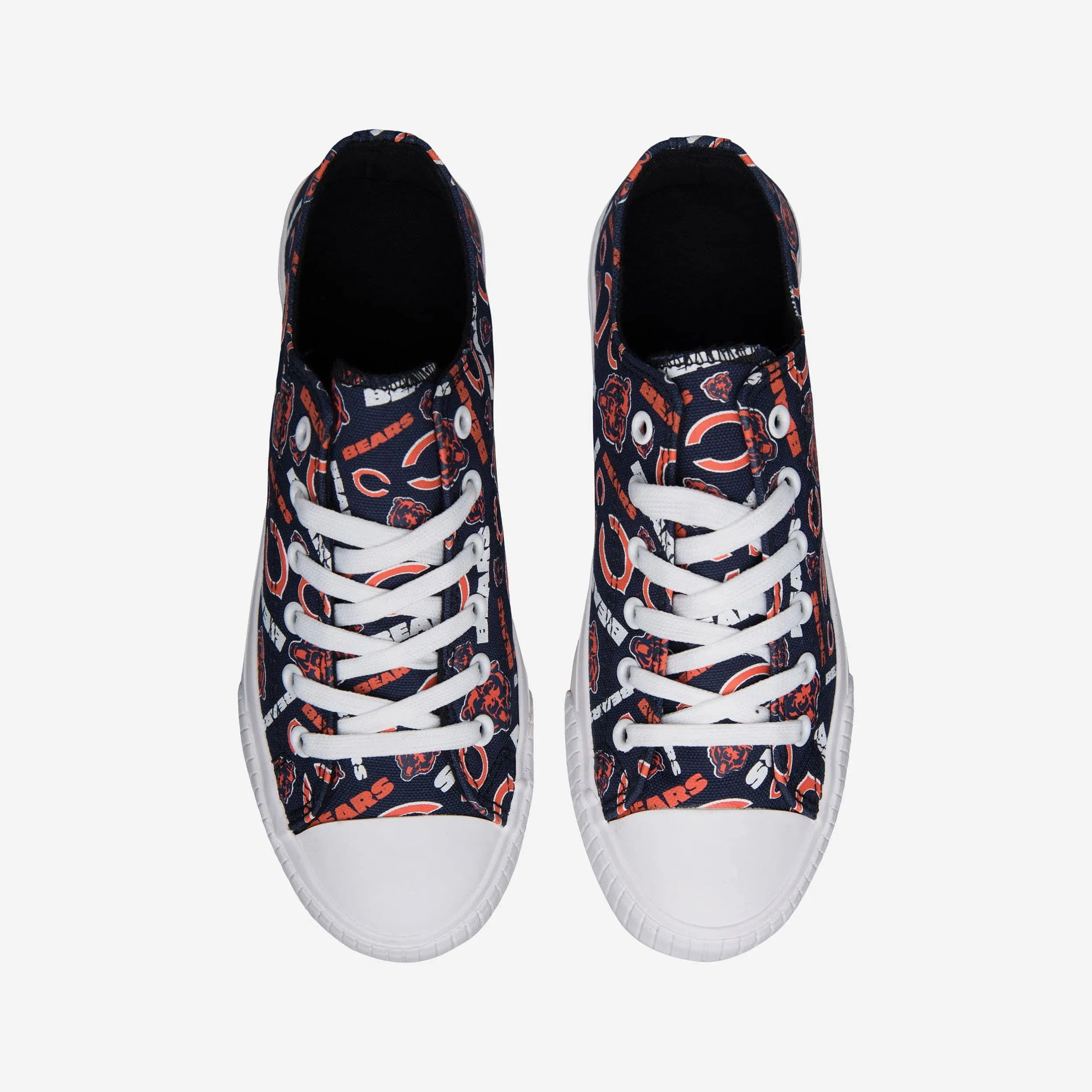 Chicago Bears Womens Low Top Repeat Print Canvas Shoe