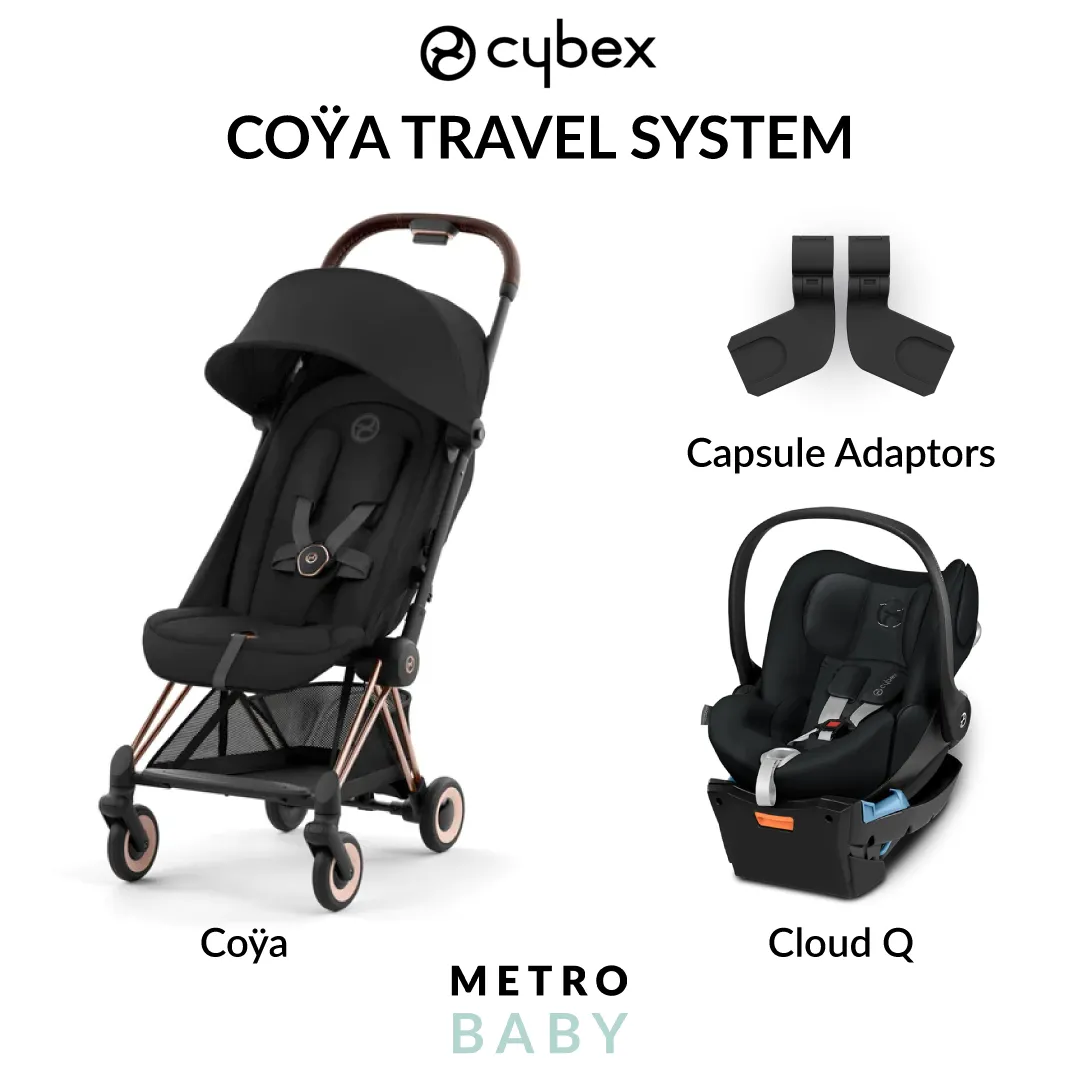 Coya Travel Pram   Cloud Q Capsule and Adaptors