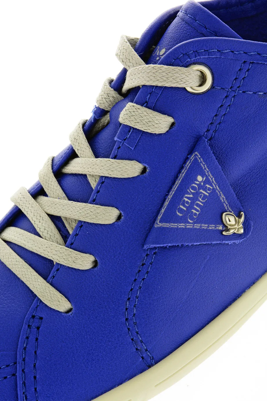 CRAVO & CANELA LOLLY Royal Blue Leather Sneakers