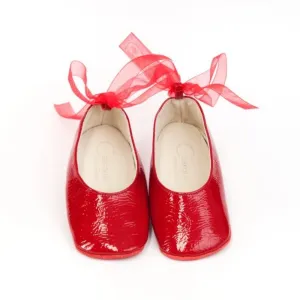 Czarque Baby Ballet Shoes Red Patent