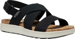 Elle Criss Cross Walking Sandal in Black/Birch