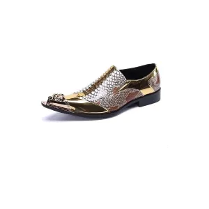 ExoticLuxe Embossed Leather Chic Slip-on Smart Shoes