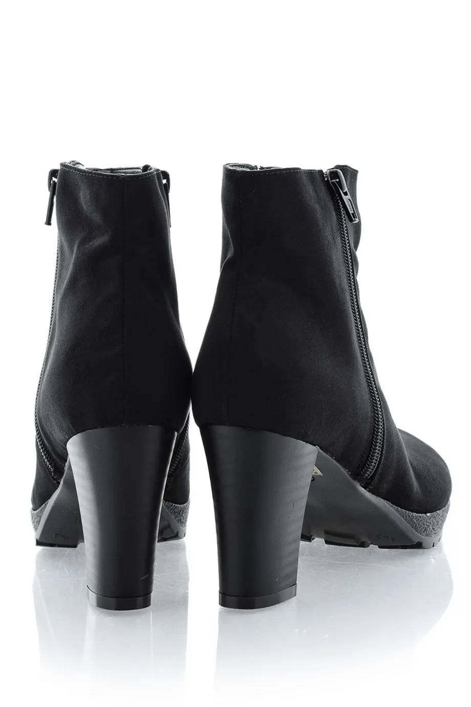 FIORELLA YANA Black Suede Ankle Boots