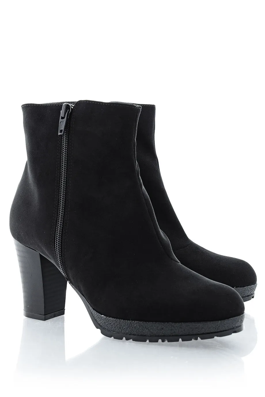 FIORELLA YANA Black Suede Ankle Boots