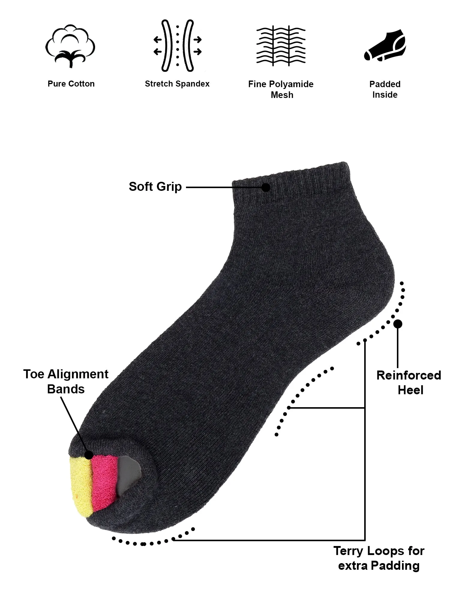 Foot Alignment Sock Grey